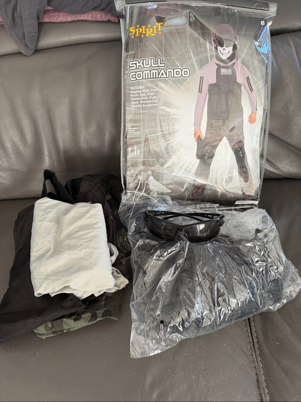 Spirit Kids Skull Commando Costume - Black, White, Camouflage